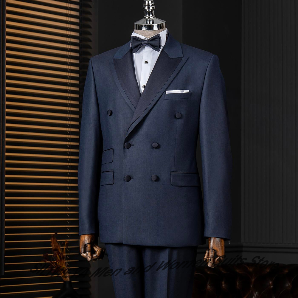 Men's Navy Blue Double Breaste - مراجعة Men'S Formal Dinner Wear وسعره