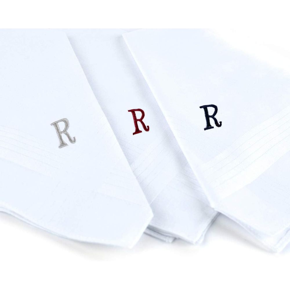100% Cotton Men's Monogrammed  - مراجعة Monogrammed Handkerchief وسعره