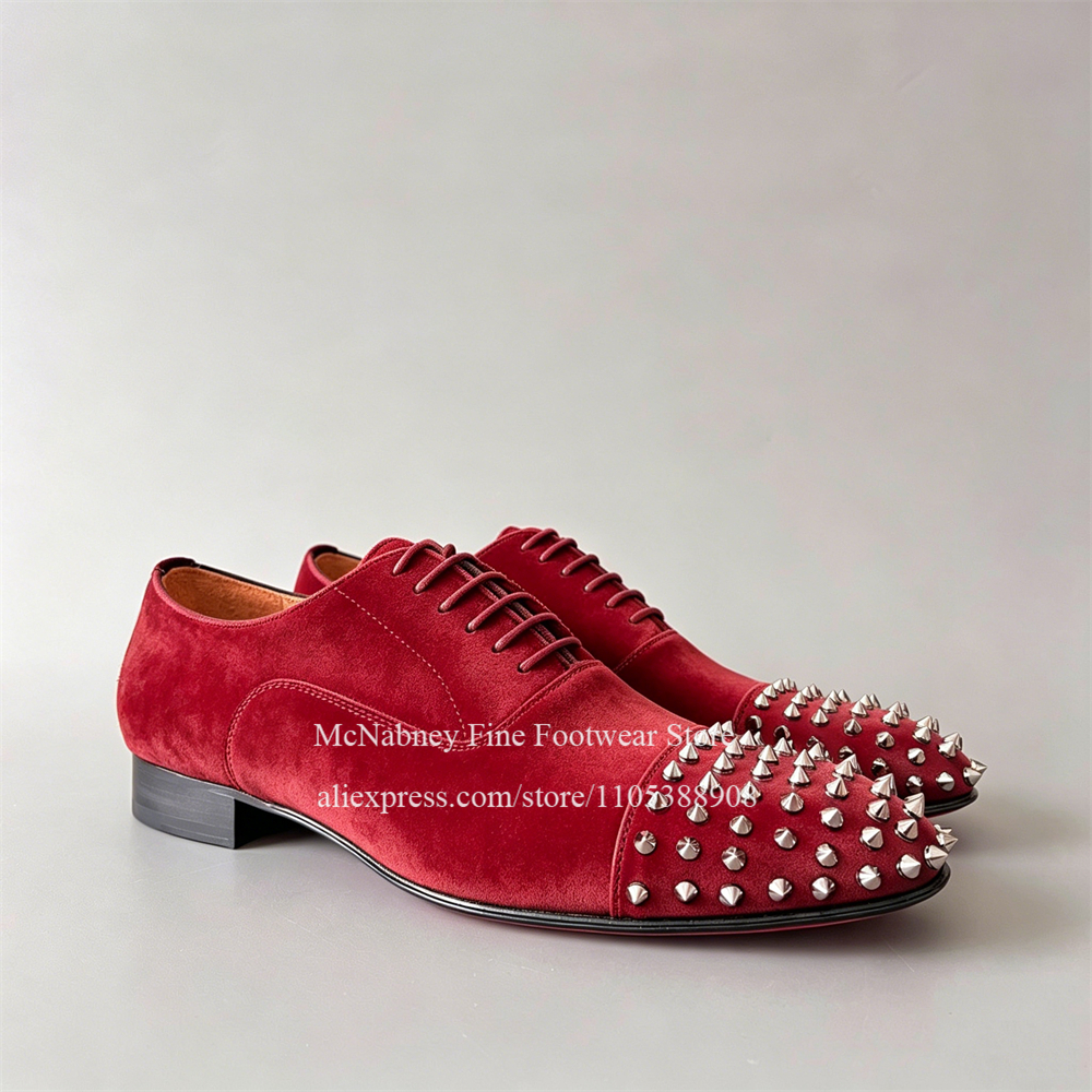 Spike Studs Leather Dress Shoe - مراجعة Men Formal Wear Wedding وسعره
