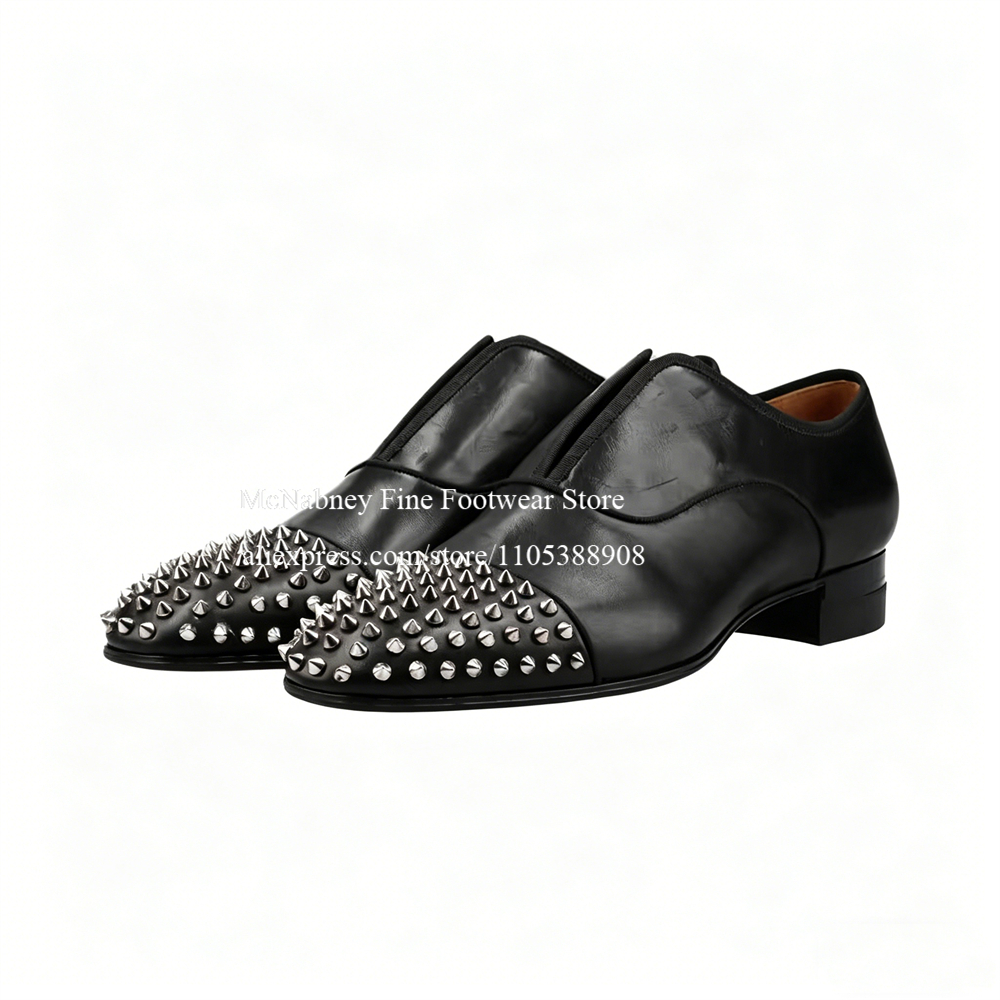 Spike Studs Leather Dress Shoe - مراجعة Men Formal Wear Wedding وسعره