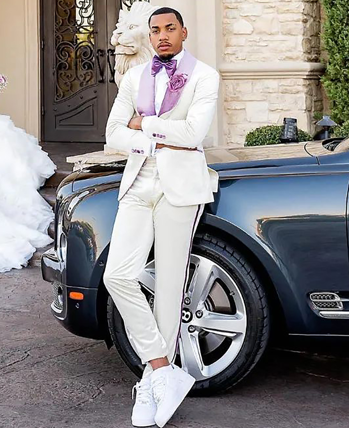White Men Suit Set 2 Piece Bla - مراجعة Men Formal Wear Purple وسعره