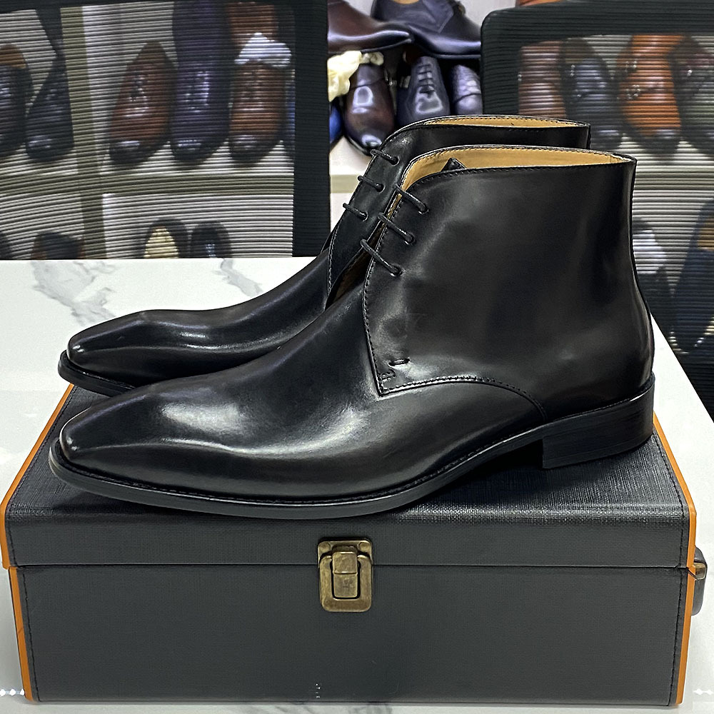New Fashion Handmade Men's Cas - مراجعة Men Formal Wear With Boots وسعره