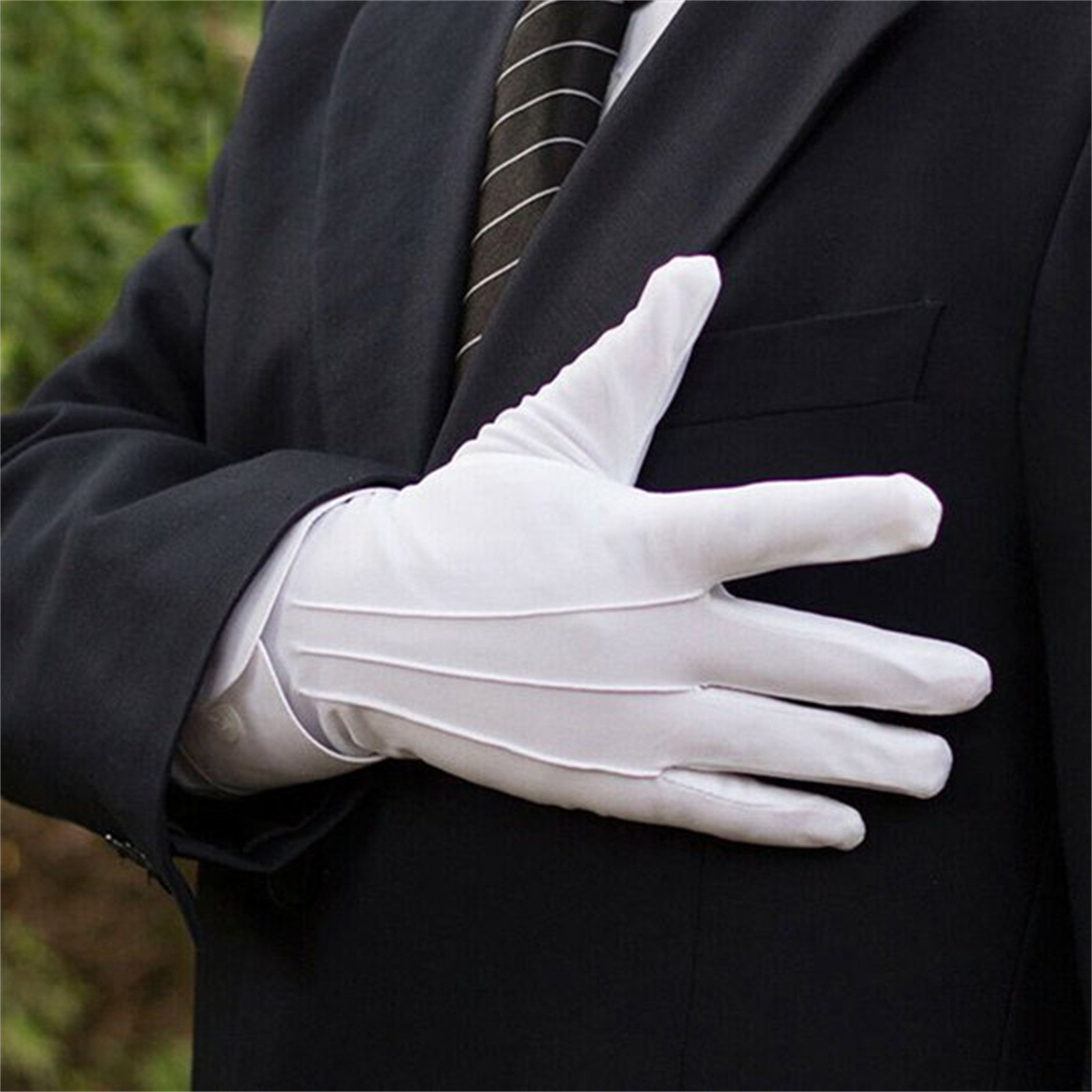 White Cotton Gloves Men Formal - مراجعة Formal Wear Gloves Men وسعره