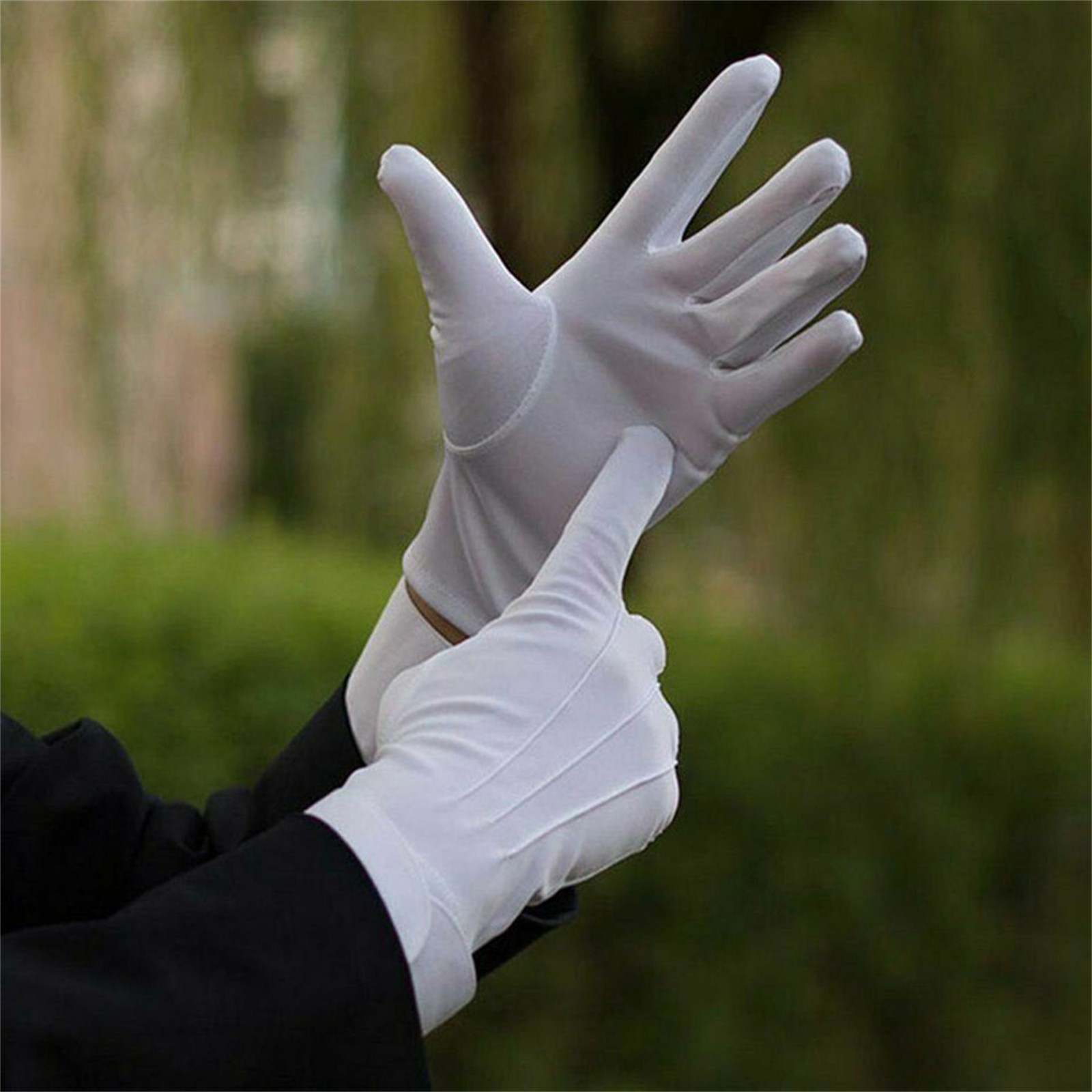 White Cotton Gloves Men Formal - مراجعة Formal Wear Gloves Men وسعره