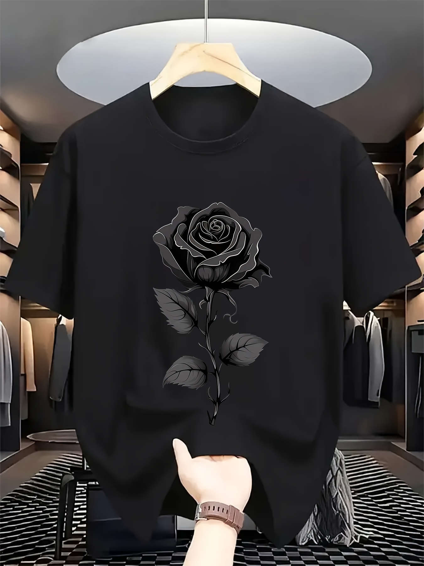 Men's Classic Retro Black Rose - مراجعة Tall Men Formal Wear وسعره