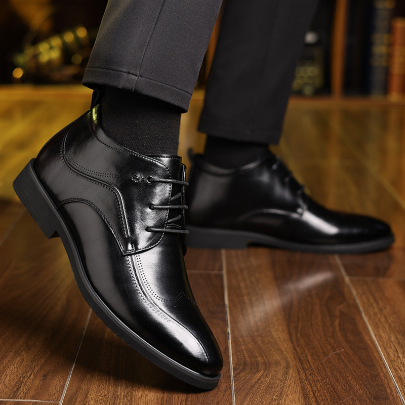 Men's Winter Leather Shoes Vel - مراجعة Men Formal Wear With Boots وسعره