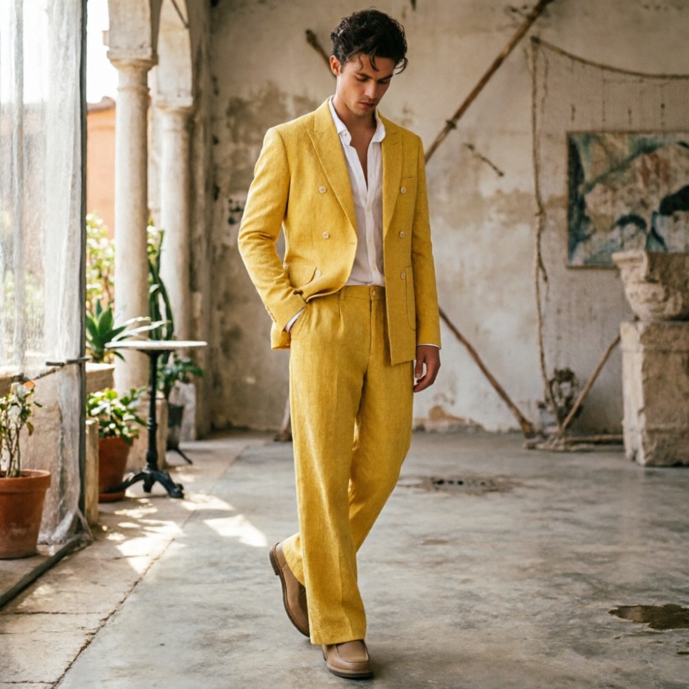 Sage Green Linen Men Suits Rel - مراجعة Men'S Relaxed Formal Wear وسعره