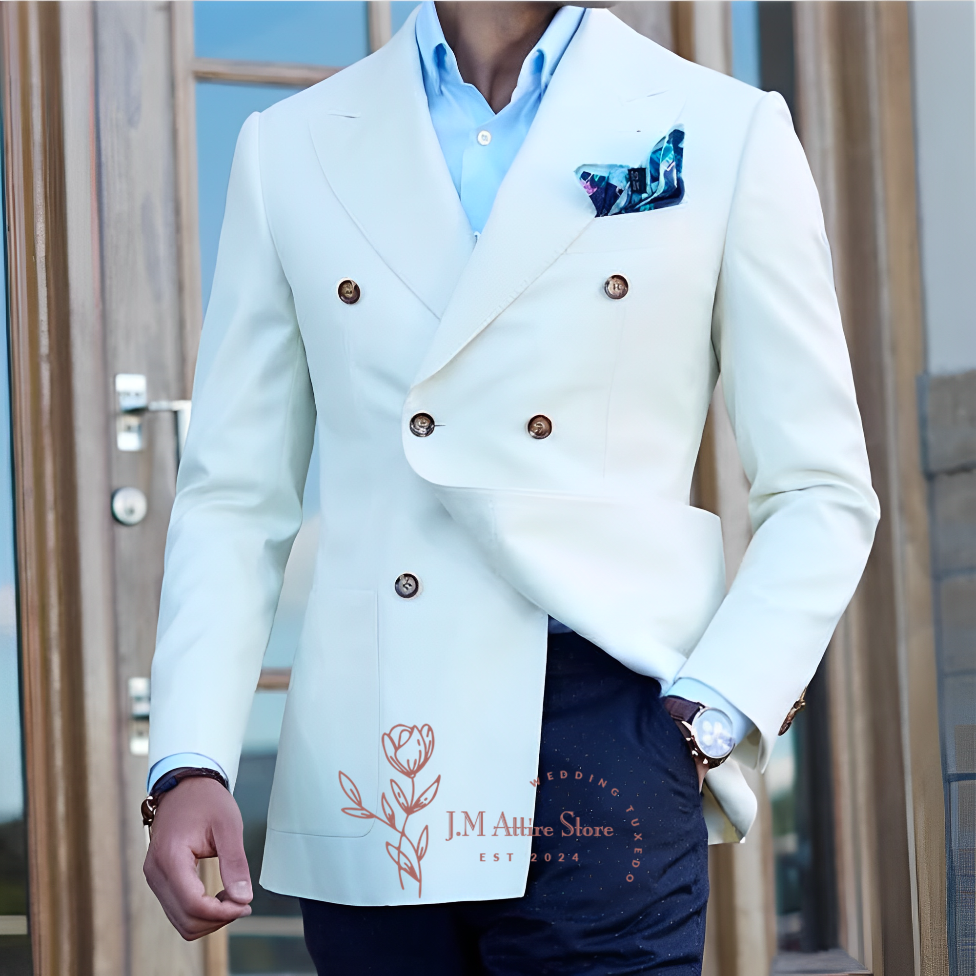Elegant white men's suit jacke - مراجعة Men'S Formal Dinner Wear وسعره