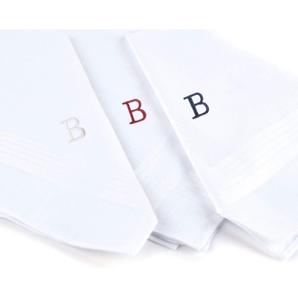 Premium 3-Piece Cotton Handker - مراجعة Monogrammed Handkerchief وسعره