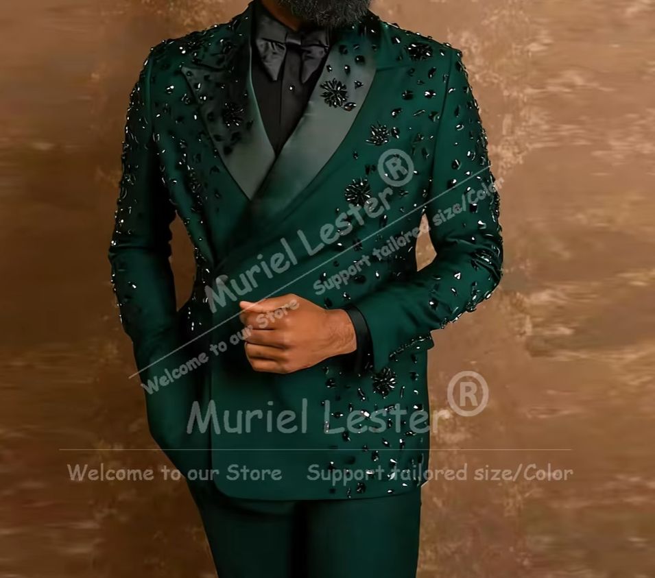 Exclusive Diamond Beaded Suit  - مراجعة Men'S Formal Wear Attire وسعره